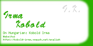 irma kobold business card